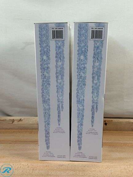 (2) GE: Energy Smart Random Sparkle 20-Count 100 LED Twinkling Ice Crystal Icicle Set- New - Roller Auctions