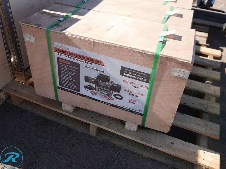 New Land Honor LHR-EW20000 Electric Winch, 20,000 Lb. Capacity - Roller Auctions