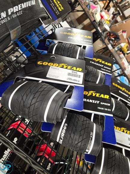 (3) Goodyear Transit Speed Bicycle Tire, 700x50C, Black - Roller Auctions