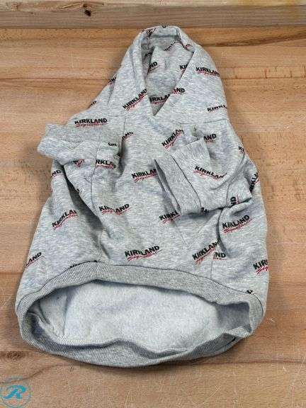 (6) Kirkland Signature: Pet Logo Hoodie, Assorted Size, Grey- Like New/ Previously tried on - Roller Auctions