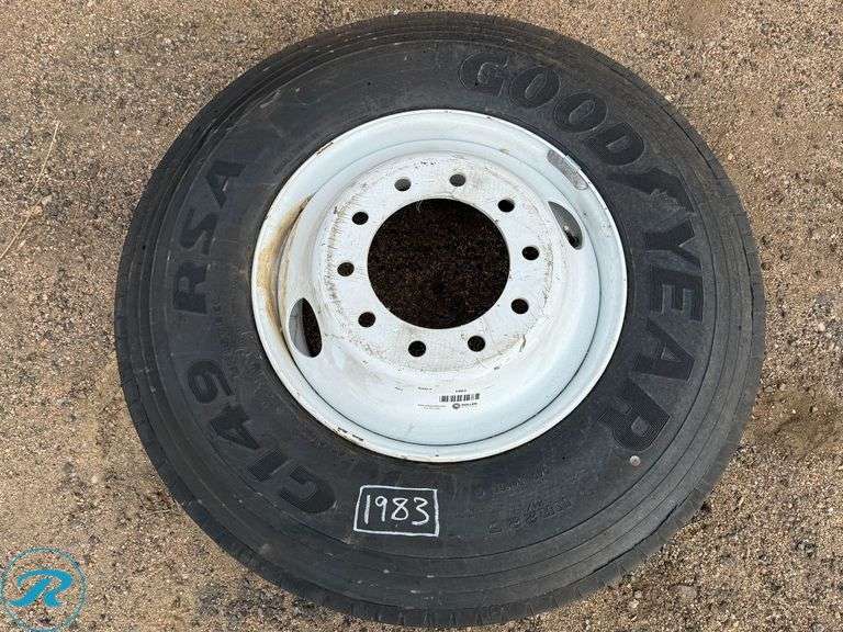 2007 Goodyear G149 RSA 11R22.5 Tire with Wheel - Roller Auctions