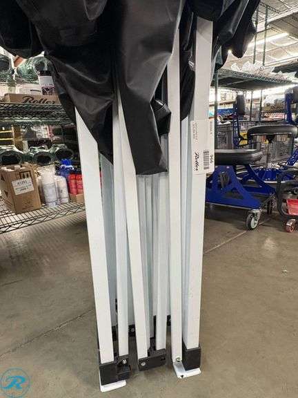 Folding Canopy Frame with Black Fabric Cover - Roller Auctions