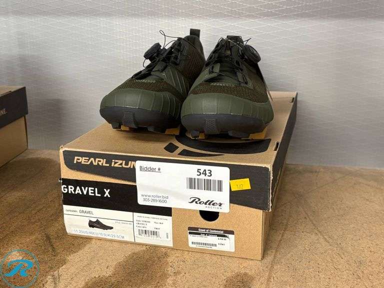 Pearl Izumi Gravel X Cycling Shoes, Size 46 EU, Olive Green - Roller Auctions