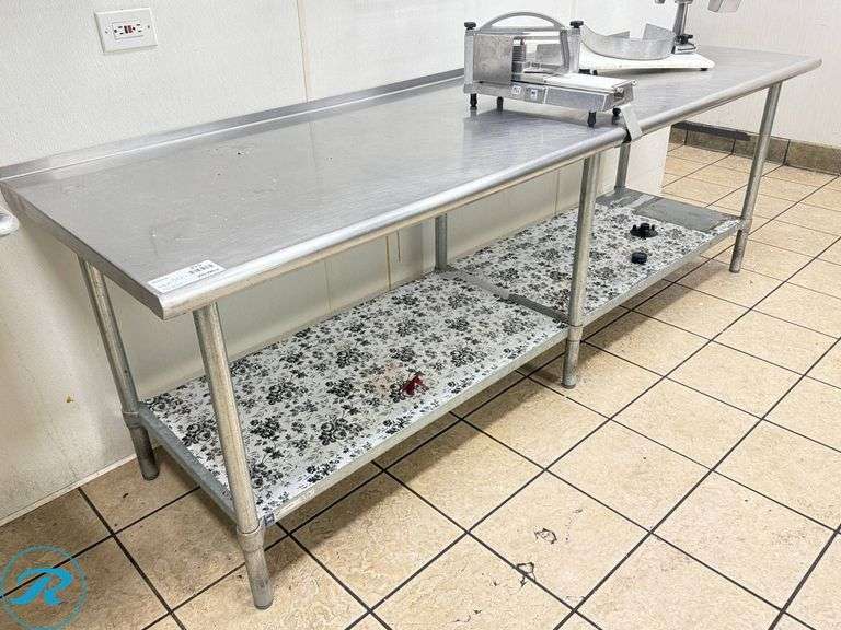 Stainless Steel Prep Table with Undershelf , 96in x 30in
