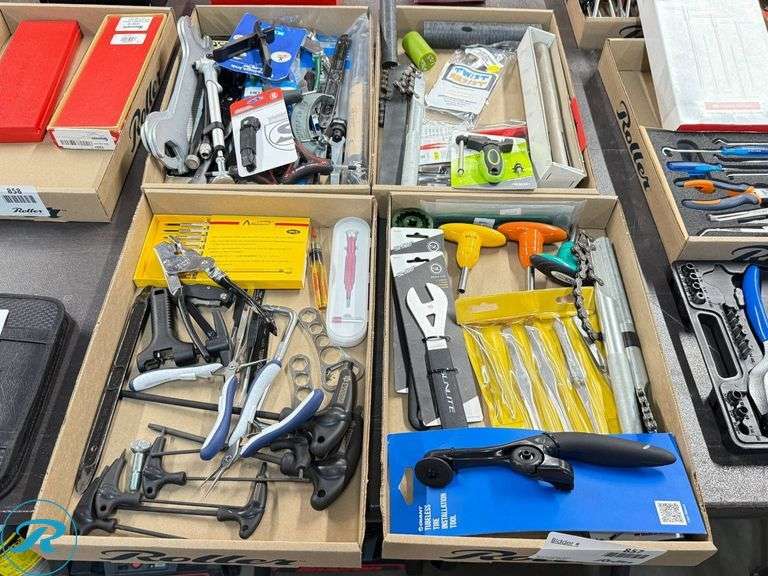(4) Boxes Wrenches, Hex Tools, Chain Tools, and Various Maintenance Tools - Roller Auctions
