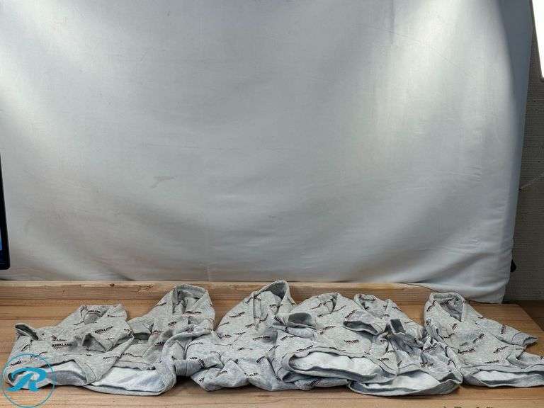 (6) Kirkland Signature: Pet Logo Hoodie, Assorted Size, Grey- Like New/ Previously tried on - Roller Auctions