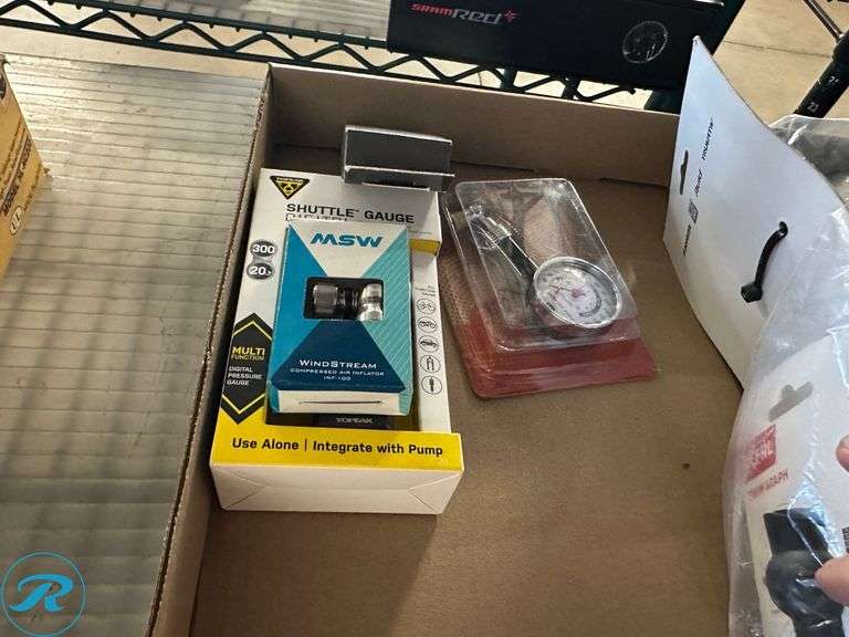 Tray of Pump Accessories Including RockShox and Topeak Pump Head Components - Roller Auctions