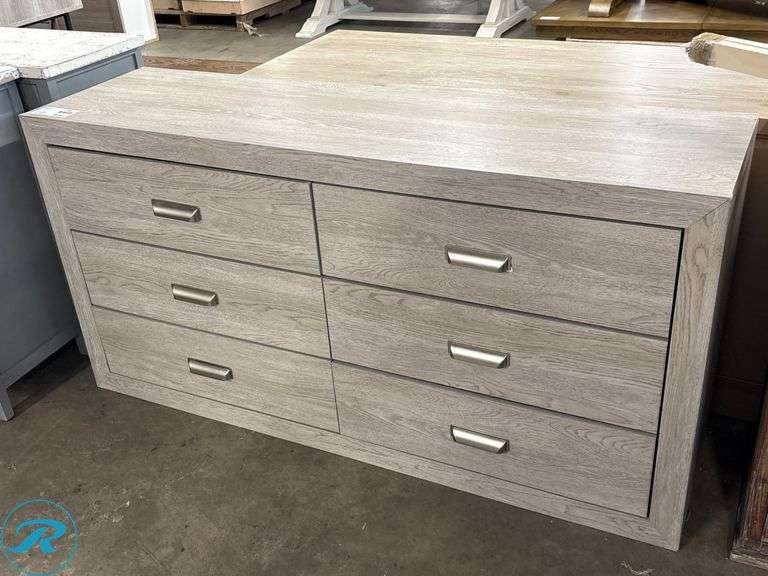 Six-Drawer Dresser by WA Cushion, 59″ x 16″ x 29″, Legs Detached