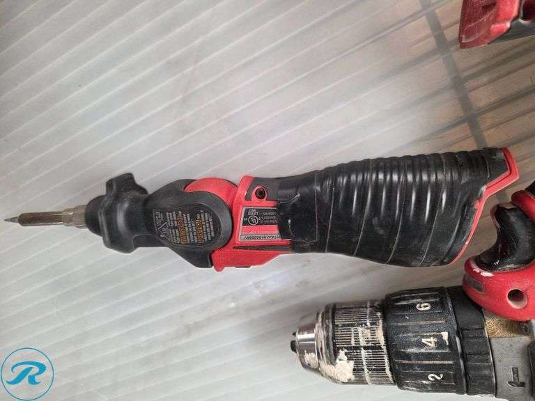 (3) Milwaukee M18 Cordless Tools with Battery (Battery and Drill Chuck Damaged) - Roller Auctions