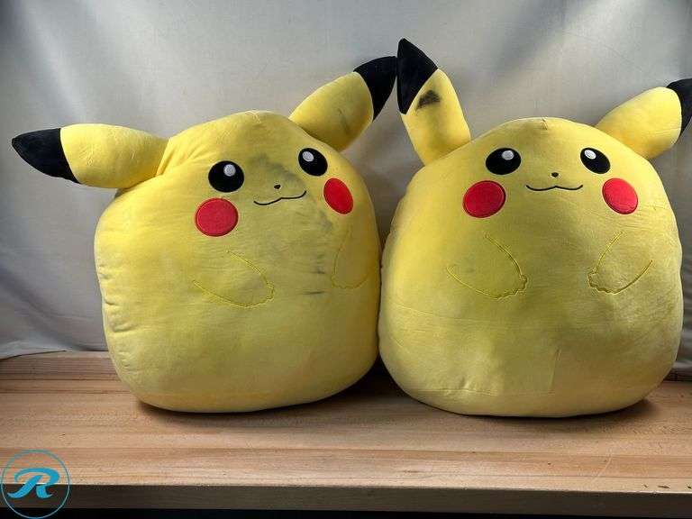 (2) Squishmallows: 24” Pokémon Plush, Pikachu- Used/ Damaged - Roller Auctions
