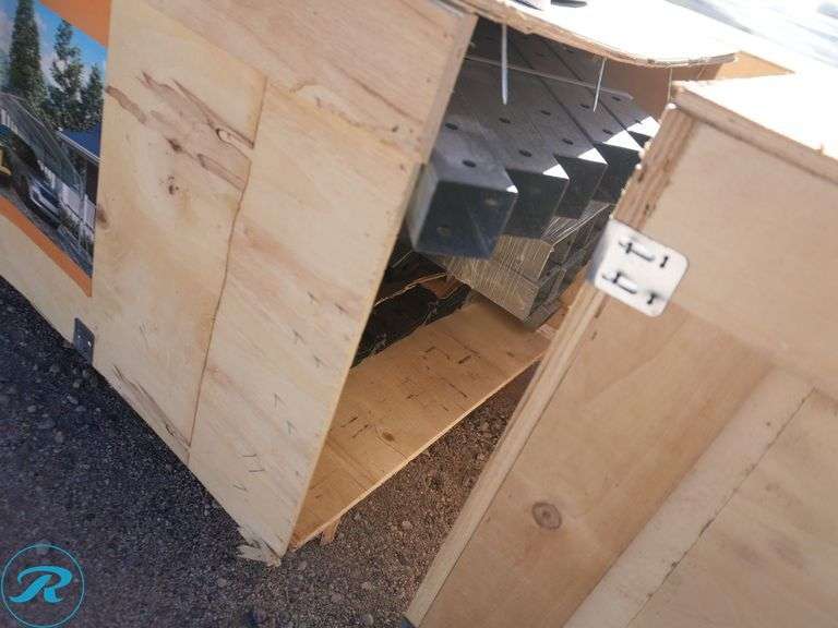 New SD Lanch SDLC2020 Metal Carport, Open Sides, 20' x 20' (Box Damaged in Shipping) - Roller Auctions