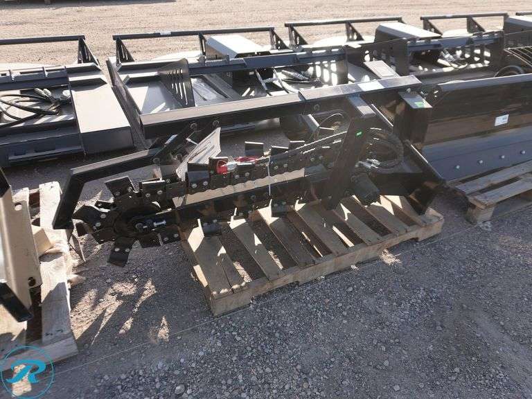New I-Ranch IRLT Hydraulic Trencher Attachment to Fit Mini Skid Steer Loader - Roller Auctions