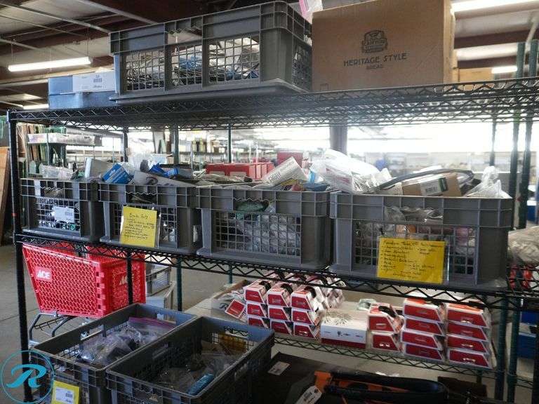 Shelf of Assorted Bicycle Components and Parts - Roller Auctions