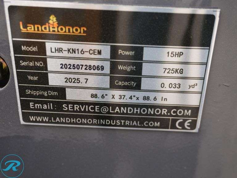 New 2025  Land Honor  LHR-KN16-CEM  Mini Excavator - Roller Auctions