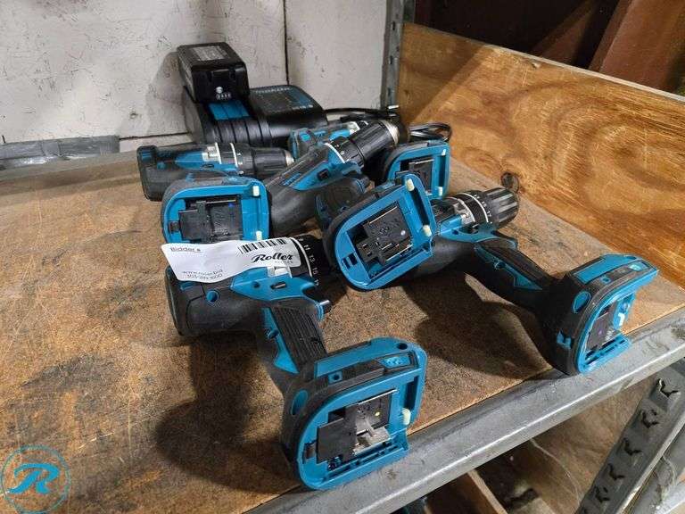 (5) Makita 18V Drills With Battery and Charger