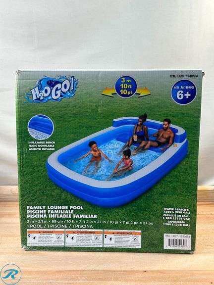 Bluey: My Size Shopping Cart- New; H2OGO! Inflatable Family Lounge Pool- New - Roller Auctions