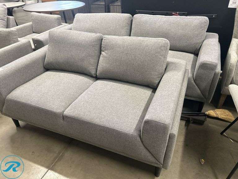 (2) Coaster Sofas in Gray Upholstery