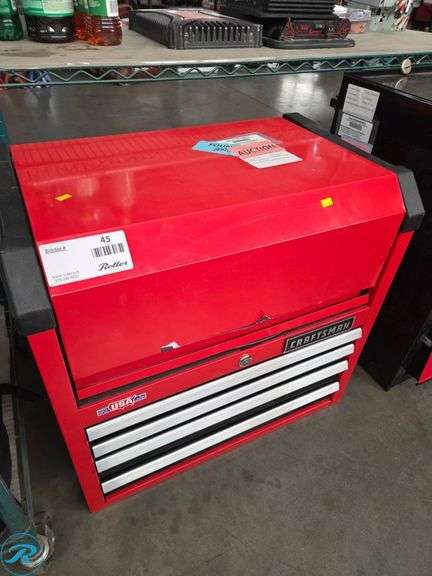 Craftsman Red Tool Chest with Multiple Drawers and Lid Compartment