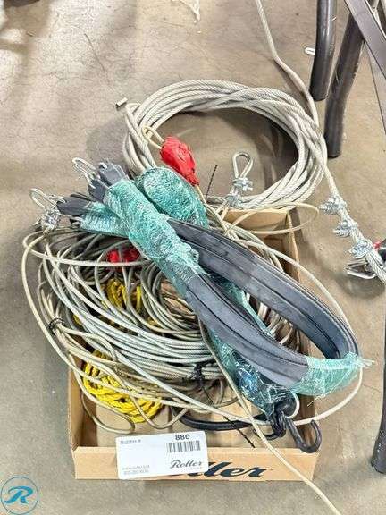 Steel Cables and Straps with Hooks - Roller Auctions