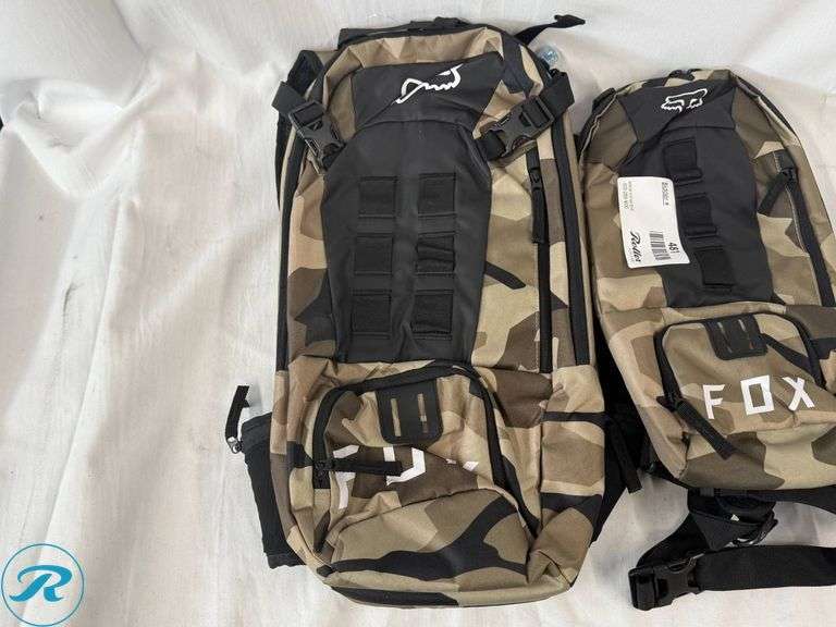 (2) Fox Utility Hydration Packs, 6L and 18L - Roller Auctions