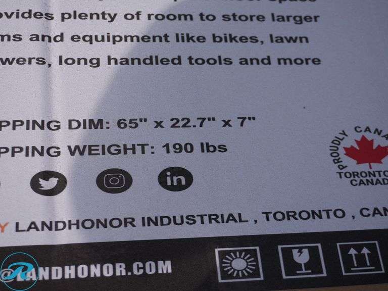 New Land Honor LHR-MS0608 Galvanized Apex Roof Metal Shed, 6' x 8' - Roller Auctions