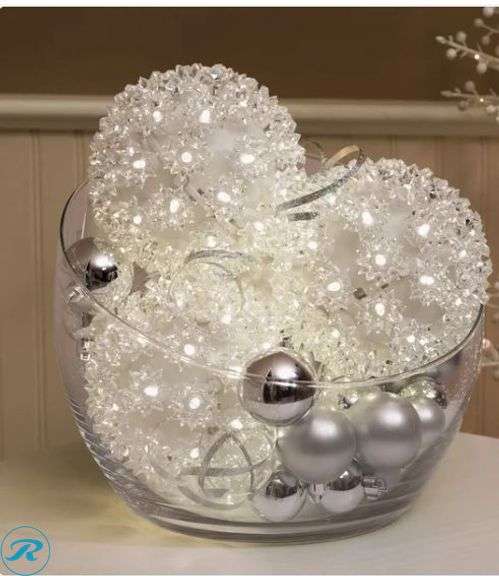 (2) GE: StayBright Random Sparkle LED Spheres, 3-pack- New - Roller Auctions