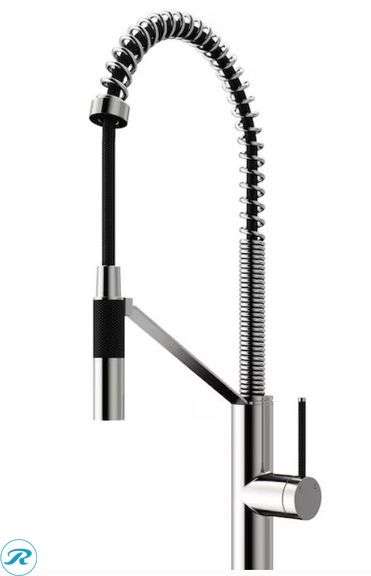 (1) New VIGO Livingston Stainless steel Single Handle Deck-mount Pull-down Kitchen Faucet with Sprayer - Roller Auctions