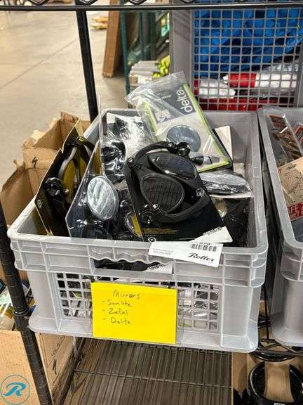 Crate of Cycle Rear View Mirrors by Selle, Delta, and Zéfal - Roller Auctions