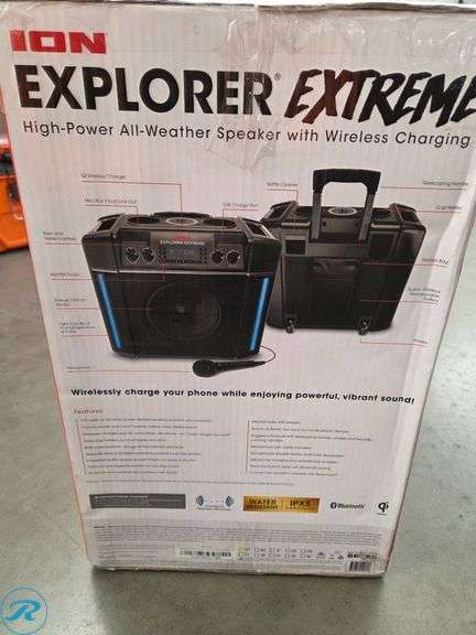 ION Explorer Extreme High-Power All-Weather Speaker With Wireless Charging - Roller Auctions