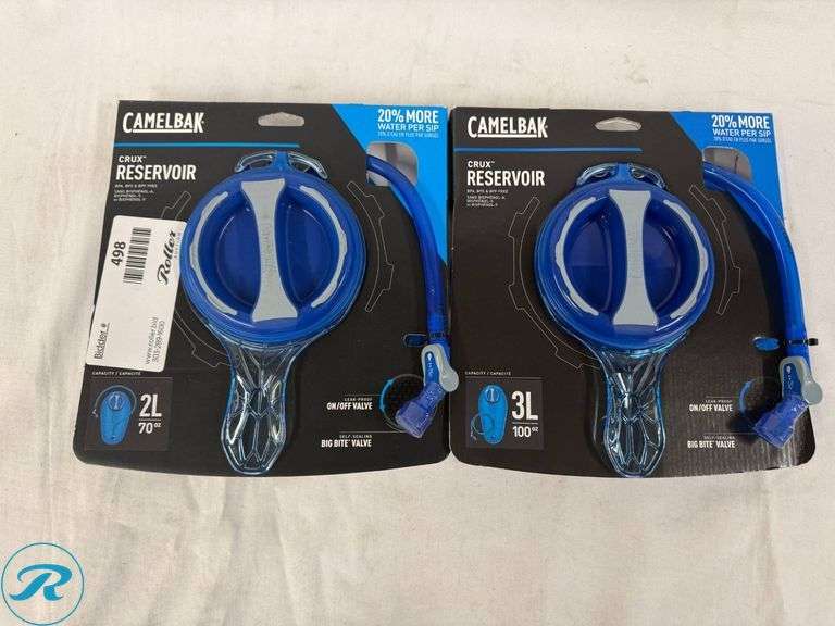 (2) CamelBak Crux Reservoirs, 3L and 2L - Roller Auctions