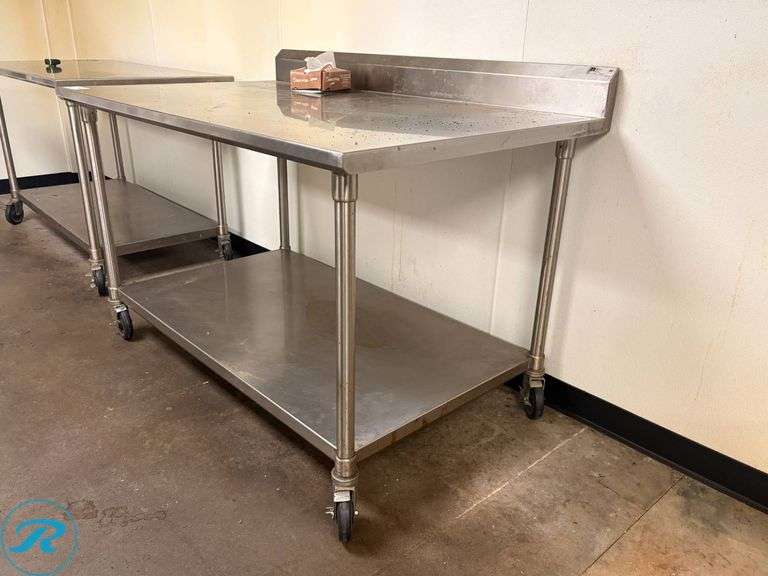 John Boos Stainless Steel Table with Backsplash, 60″ x 36″