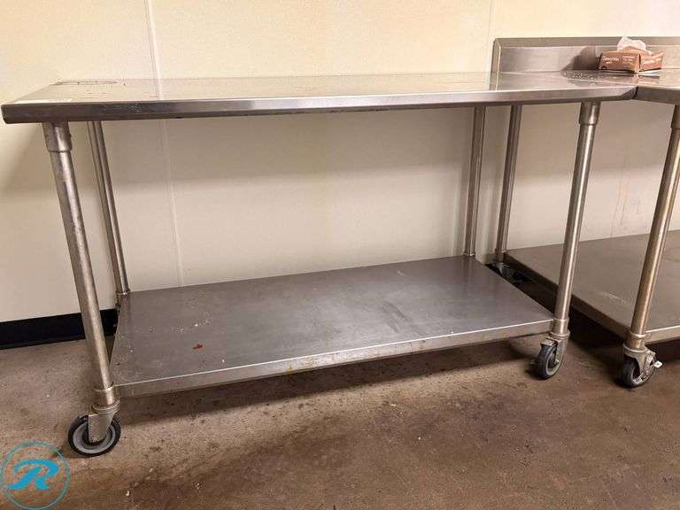 Stainless Steel Table with Casters, 60″ x 30″
