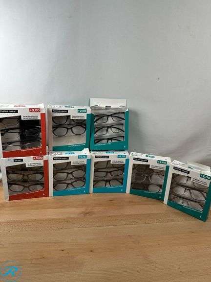 (11) Assorted Design Optics by Foster Grant, +3.00 +1.75 +2.00 - New/Missing (1)