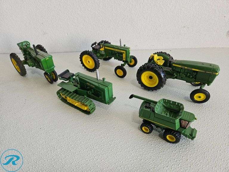 (5) John Deere Diecast Model Tractors