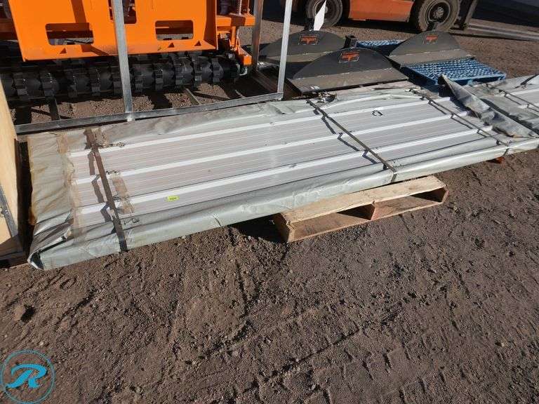 (100) New Sheets SKLP SKL100 Galvalume Steel Siding/Roofing, 12' (Top Few Panels Damaged From Shipping)
