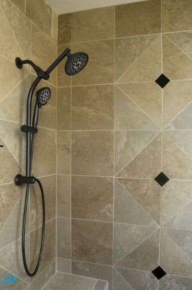 New-allen + roth Matte Black 5.98-in Shower Faucet Bar System with 2-way Diverter