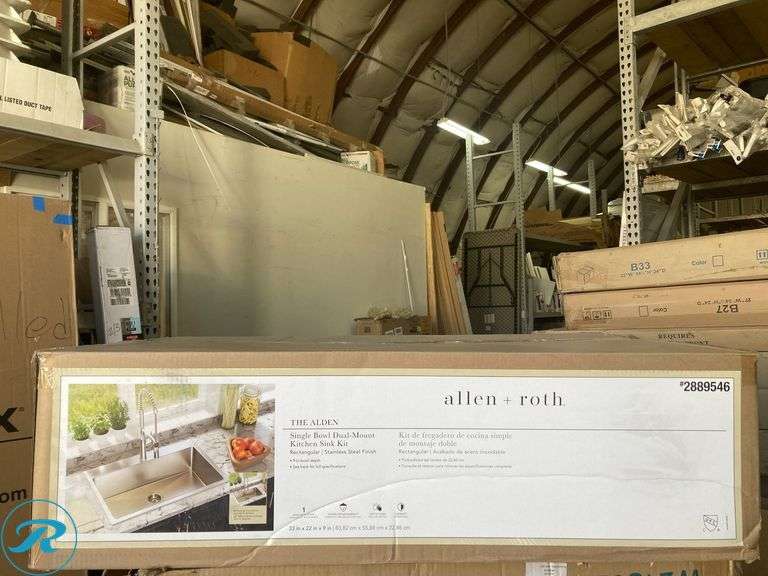 (1) New allen + roth Alden Drop-in or undermount 33-in x 22-in ...