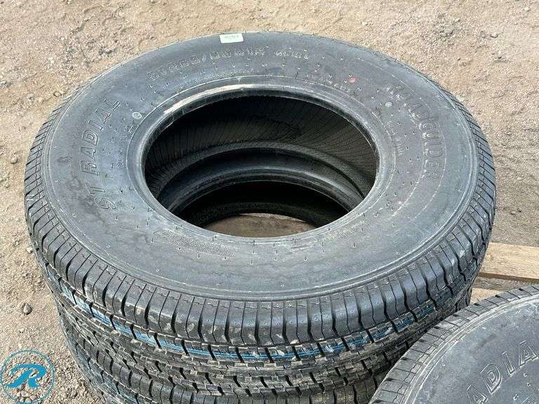 Set of (4) New Road Guider ST235/85R16 Radial Trailer Tires - Roller Auctions