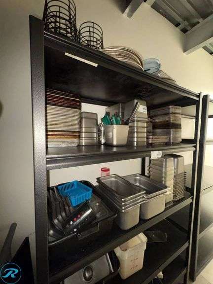 (2) Metal Shelving Units, 5-Tier, 4’x 2’x 6’H