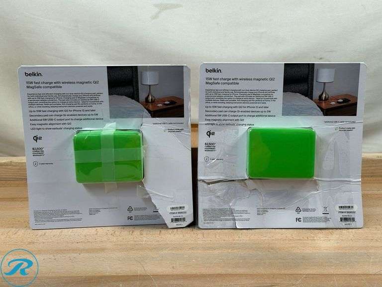 (2) Belkin 2-in-1 Magnetic Wireless Charging Pad with Qi2 15W - Like New - Roller Auctions