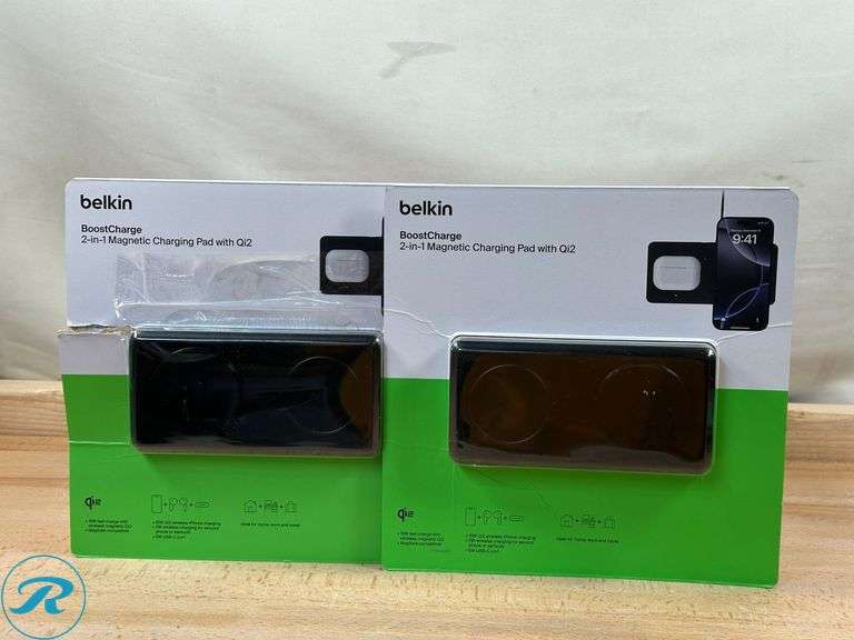 (2) Belkin 2-in-1 Magnetic Wireless Charging Pad with Qi2 15W - Like New - Roller Auctions