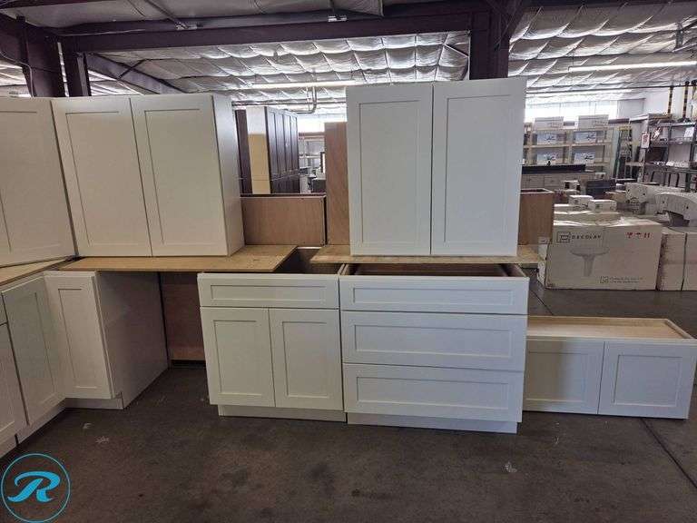 Shaker White Kitchen Cabinets Auctions