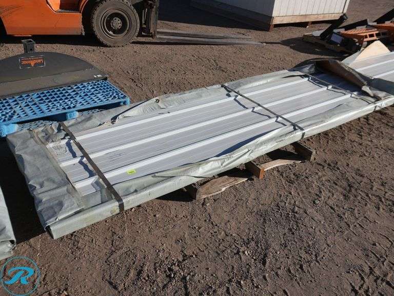 (100) New Sheets SKLP SKL100 Galvalume Steel Siding/Roofing, 12' (Top Few Panels Damaged From Shipping)