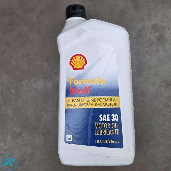 (6) Bottles Shell FormulaShell SAE 30 Motor Oil Lubricant, 946 ml