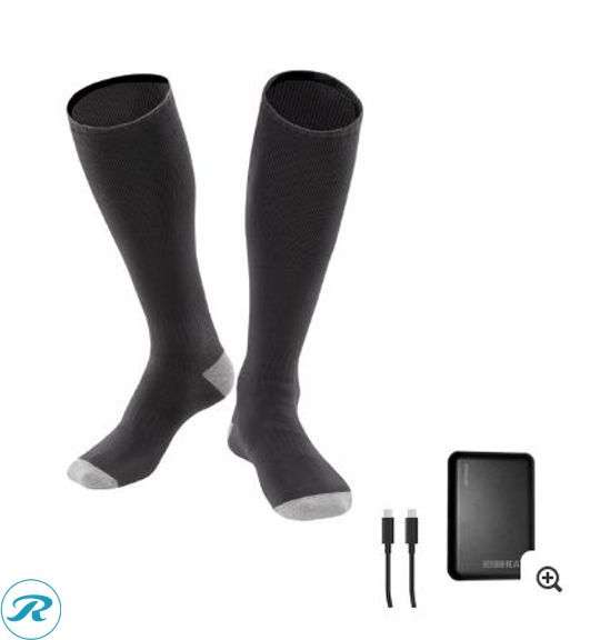 (2) 32 Degrees Rechargeable Heated Socks, Assorted Sizes- Like New