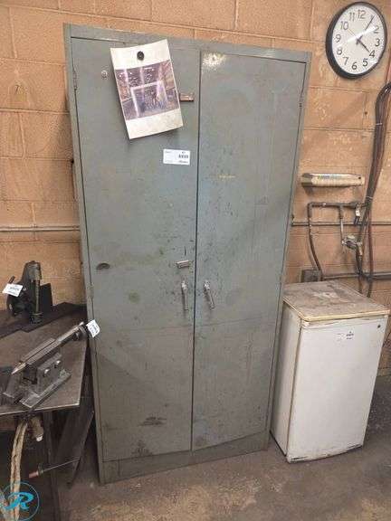 Metal Cabinet With Contents
