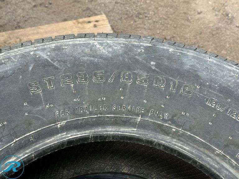 Set of (4) New Road Guider ST235/85R16 Radial Trailer Tires - Roller Auctions