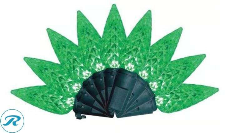 (2) Celebrations Classic LED C6 Green 100 ct String Christmas Lights 24.75 ft. - New/Damaged Box