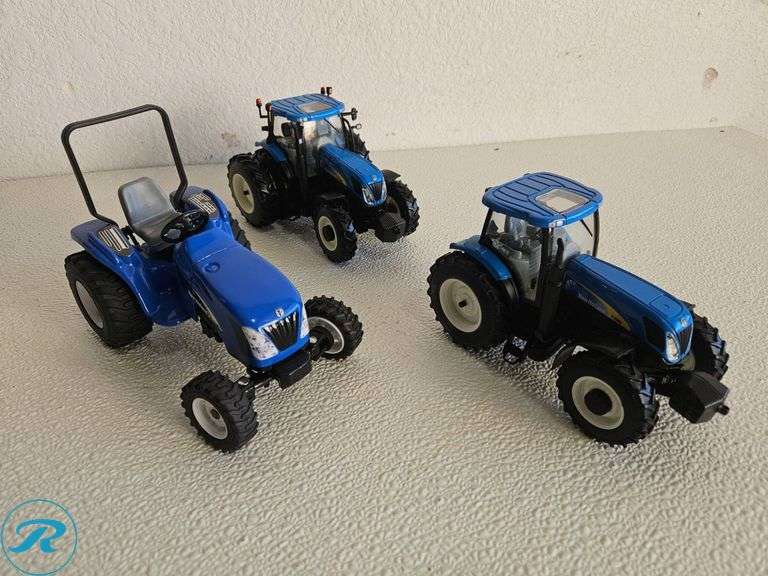 (3) New Holland Diecast Model Tractors