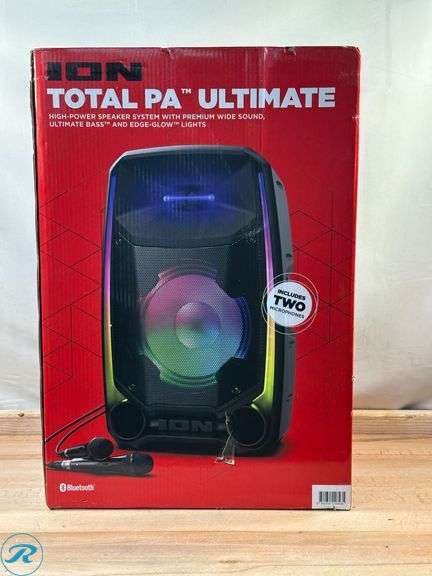 ION Audio Total PA Ultimate High Power Speaker System with Edge-Glow Lights - New - Open Box - Roller Auctions